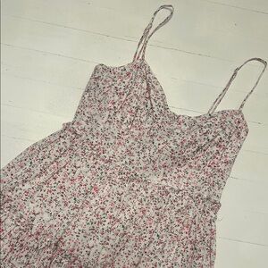 Altar'd State Floral Mini Dress - Pink and White